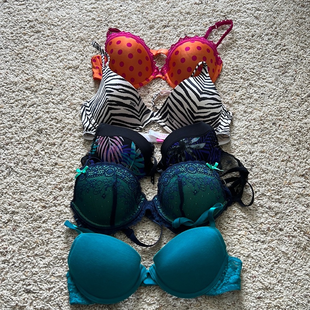 Bundle Bras 36B - Victoria Secret, Pink, H&M, 6ixty 8ight